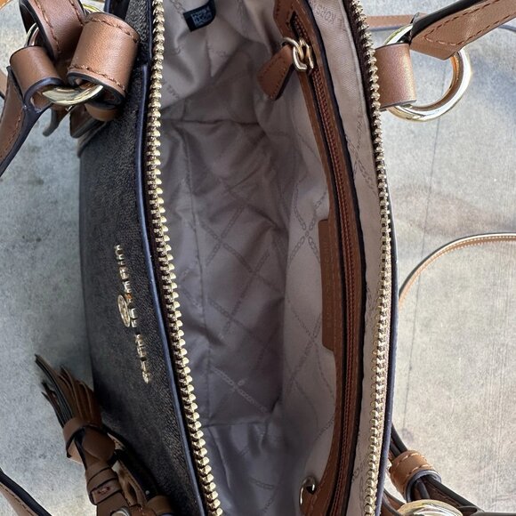 Michael Kors Sullivan Medium Logo Top-Zip Tote Crossbody Bag VGUC - Picture 8 of 8